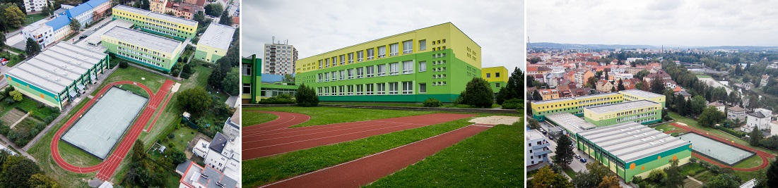 Letecký pohled na areál